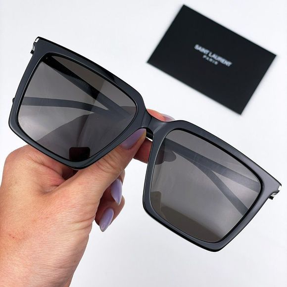 Saint Laurent SL474 001 BRAND NEW Sunglasses Black Square Unisex main image 12